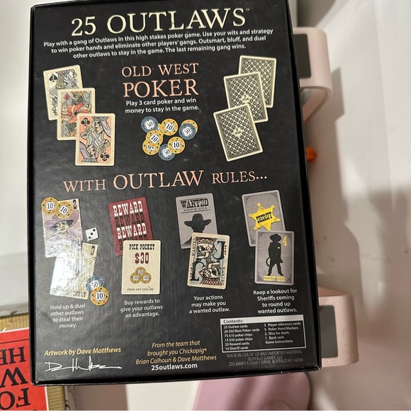 Old West Poker Outlaws Board Games - Picture 3 of 4